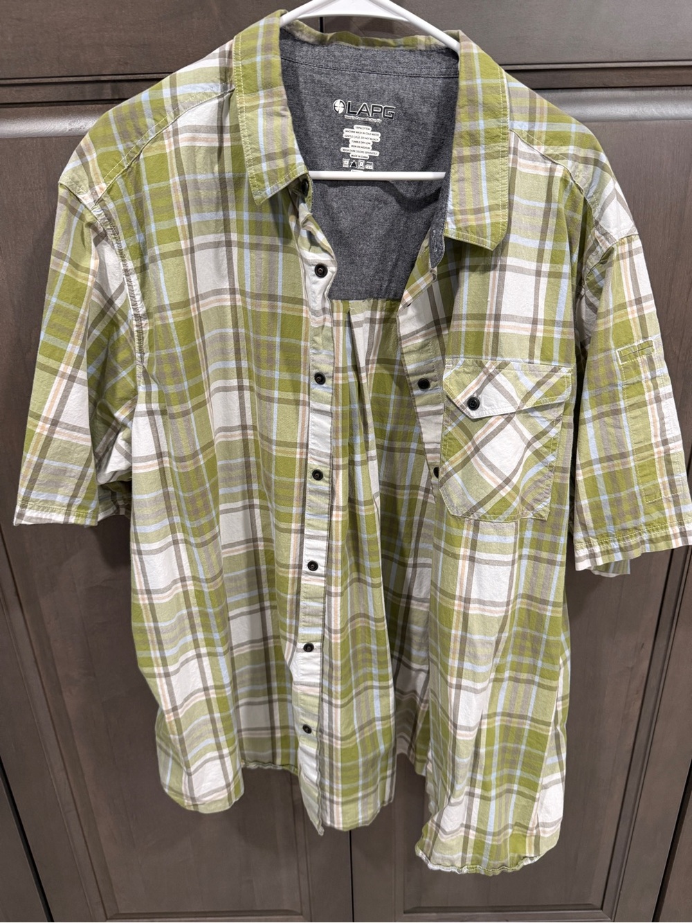 LA Police Gear Core Plaid Short Sleeve Button-Up Shirt XXL